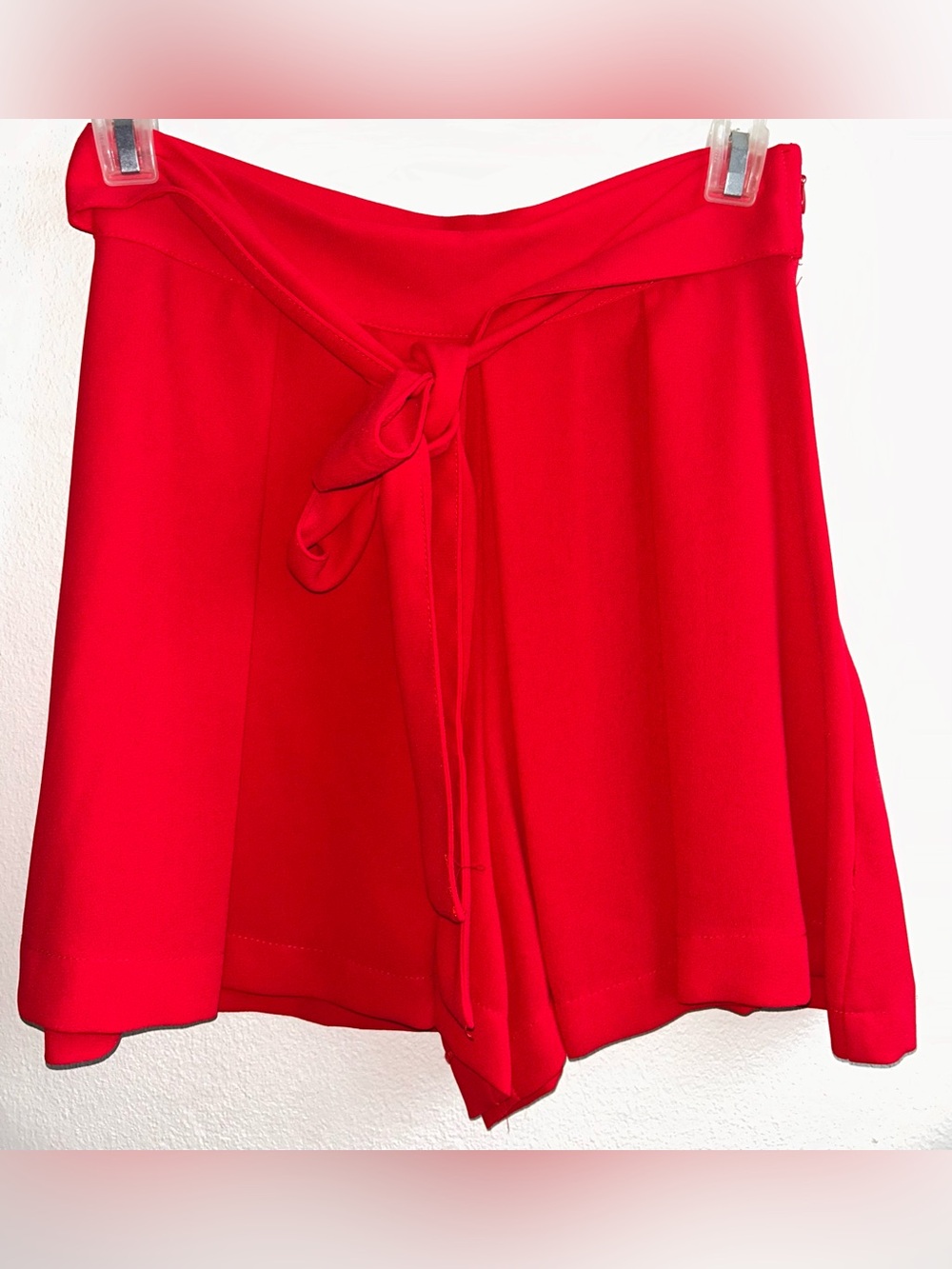 Red Tie-Waist Short
